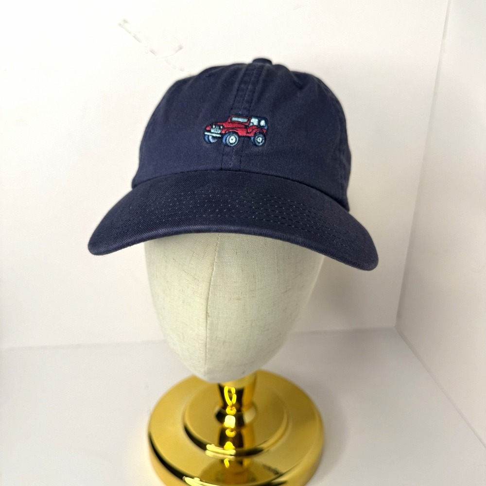Vineyard Vines Men's Navy Adjustable Baseball Cap Solid Embroidered Car Jeep